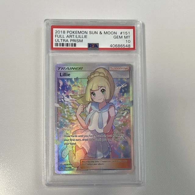 The Pokémon Company Lillie 151/156 Ultra Prism Full Art Holo PSA 10 40686548