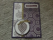 Christmas gleaming holiday ornament card kit of 10 made w/ Stampin' Up