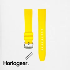YELLOW Rubber Watch Strap Band for Omega Swatch Speedmaster MoonSwatch Moonwatch