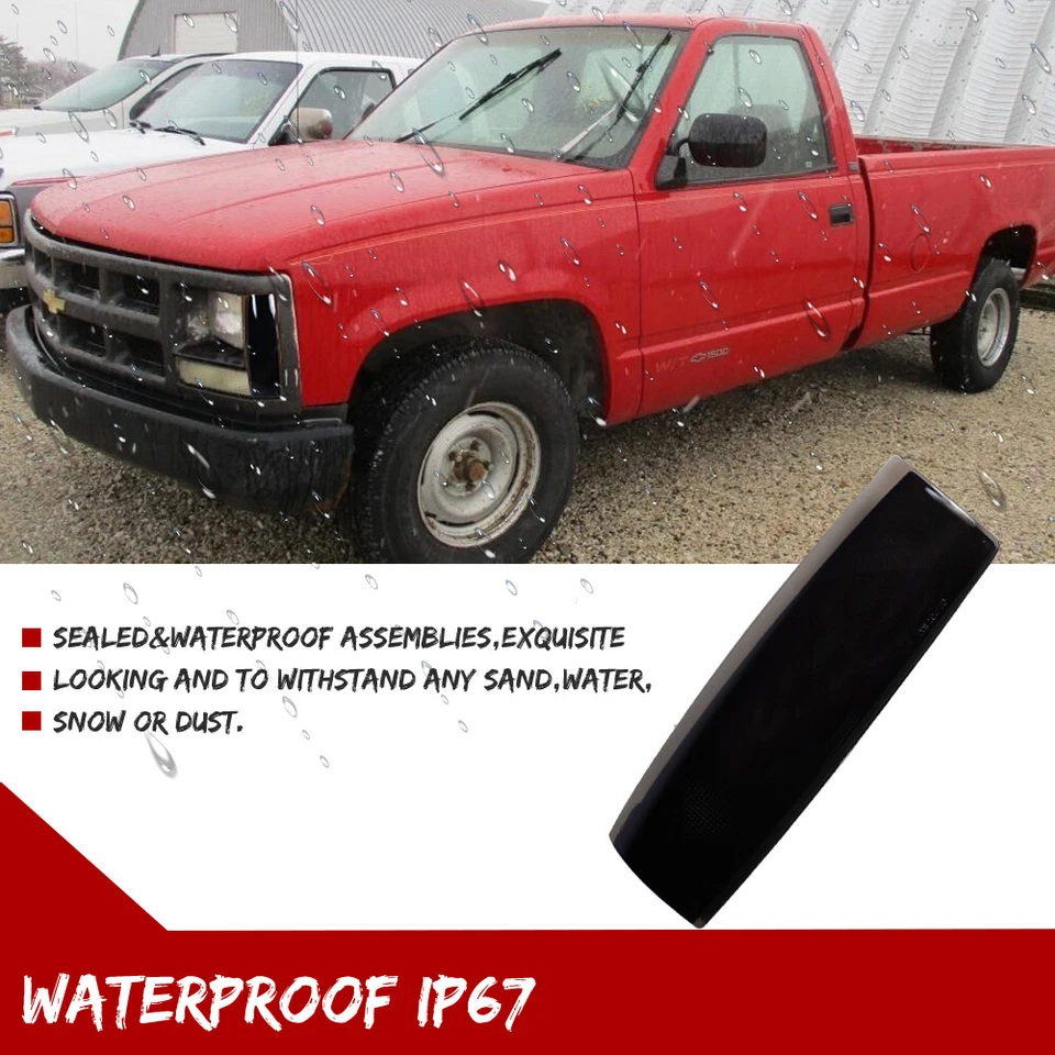 2x Luces de esquina marcadoras laterales delanteras con lente ahumada para 88-93 GMC C1500 C2500 C3500 Foto 4 de 4