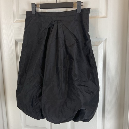 Carlos Miele Damen Rock schwarz Größe 36 XS 100% Seide Luftpolster knielang Cocktail - Bild 4 von 12