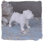 Bulldog Figurine Porcelain Figur Frenchie White Sculpture Dog Animal Sculpture