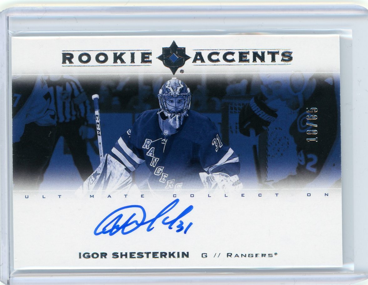 2019/20 Upper Deck Ultimate Collection Rookie Accents #RA-IS Igor Shesterkin 