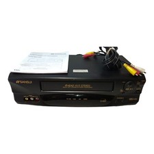 Sansui VHF6010D VCR VHS Player 4 Heads No Remote Tested Works W/ Manual