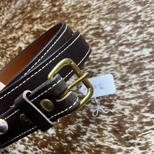 amish made leather gun belt 1.5  Wide 49-56  