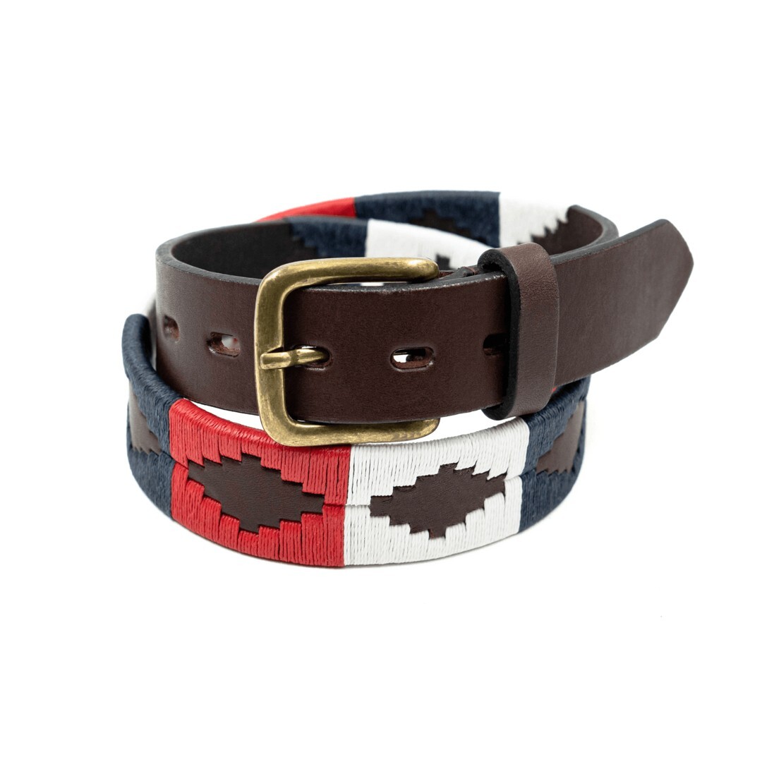 Embroidered Belt Adjustable Leather Gaucho Belt Polo Belt  display picture 1