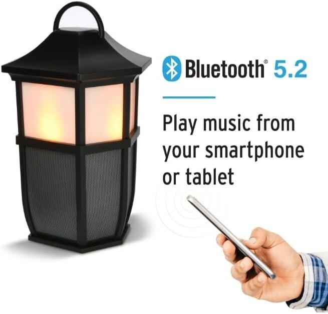 Acoustic Research Wireless Bluetooth Indoor Outdoor Speaker Flickering Light ✅✅✅