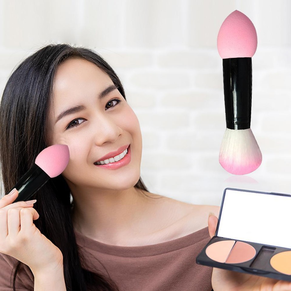 1pc Double End Make Up Brush Foundation Blush Cream Powder Concealer