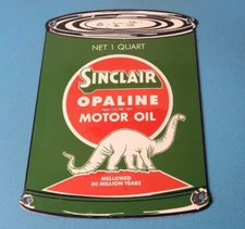 Vintage Sinclair Porcelain Sign - Motor Oil Can Porcelain Advertisement Sign