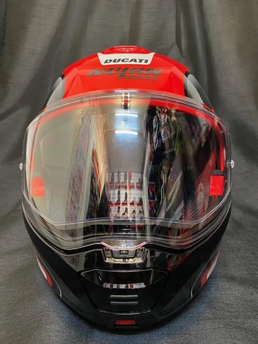 Nolan N100-5 Orbiter Flip Front Motorbike 2023 Red Helmet FREE DUCATI Stickers - Picture 4 of 5