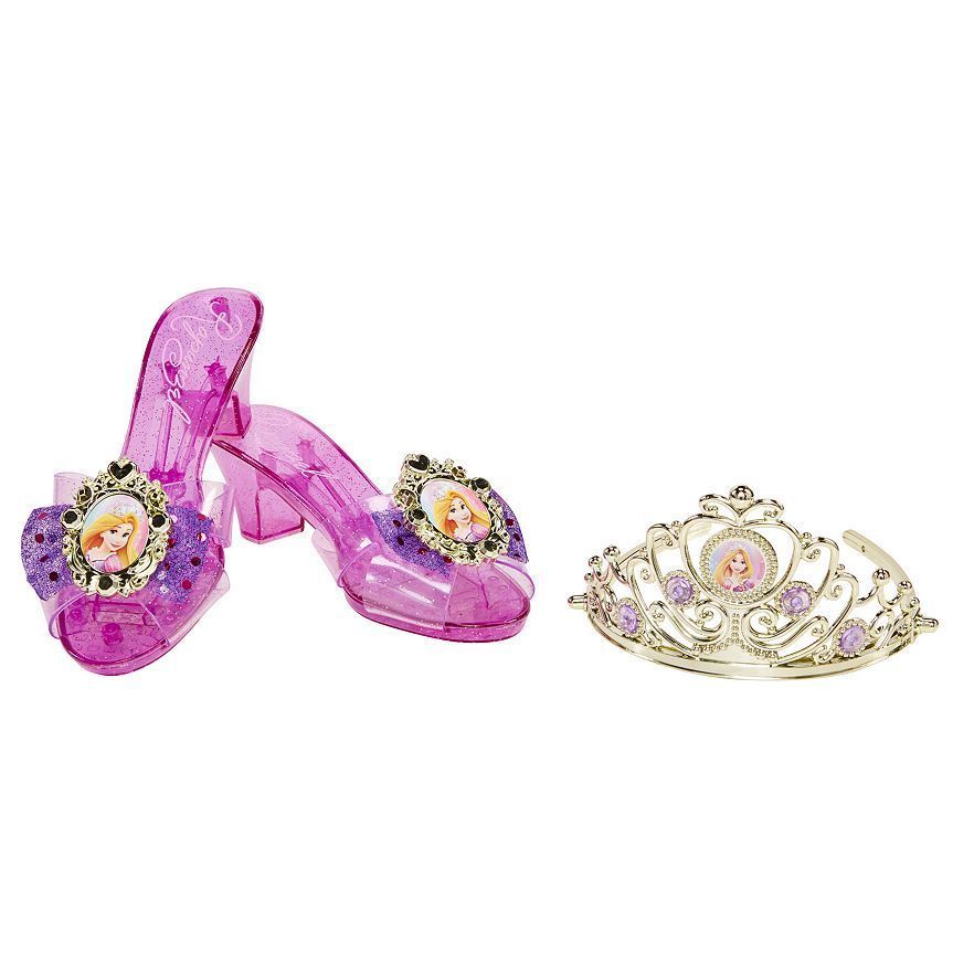 Disney Collection シンデレラリボングリップ Disney Princess Rapunzel SHOES & TIARA Crown Set DressUp