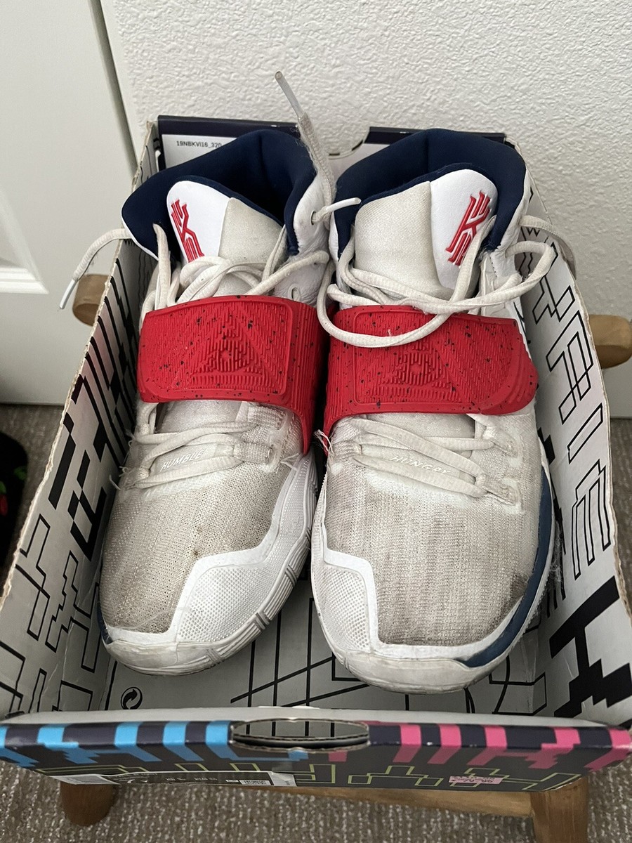 スニーカー Nike Kyrie 6 USA 2020 SS 20 Nike Kyrie 6 USA 2020 Men's Sz 14 White/Red/Blue Sneakers
