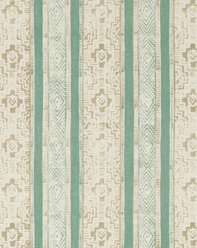 Jane Churchill Curtain Fabric 'JARI - AQUA' 3.4 METRES (340cm) Linen Blend - Picture 7 of 7