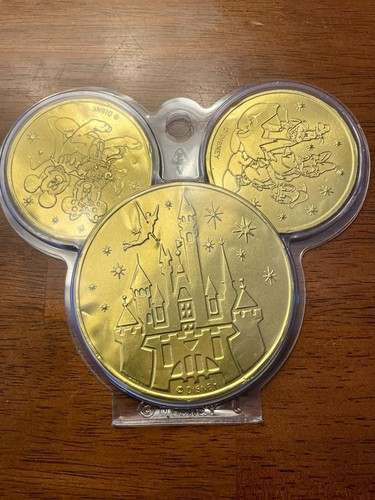 Disneyland Resort Walt Disney World Gold Foil Milk chocolate coins Mickey Mouse!