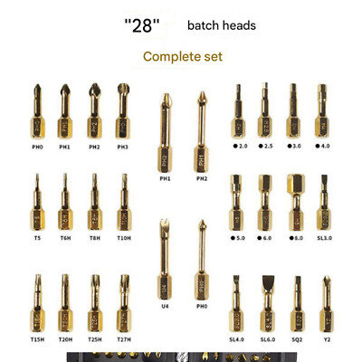 28pcs 24 in 1 Multifunction Screwdriver Head Set Household Repair Ratchet Wrench