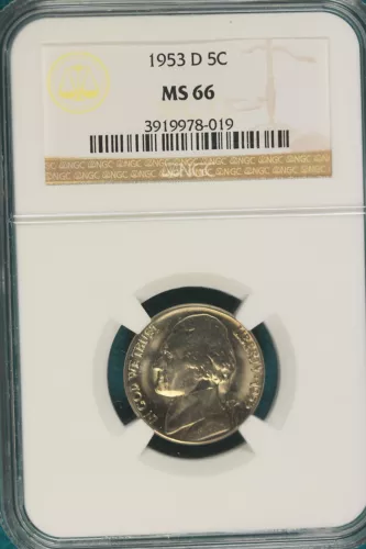 1953-D NGC MS 66 Jefferson Nickel!! #B2754