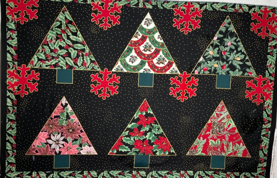 Woodland Beautys Navidad 1993 Clothworld 28" X 44" Panel 100% Algodón Foto 2 de 4