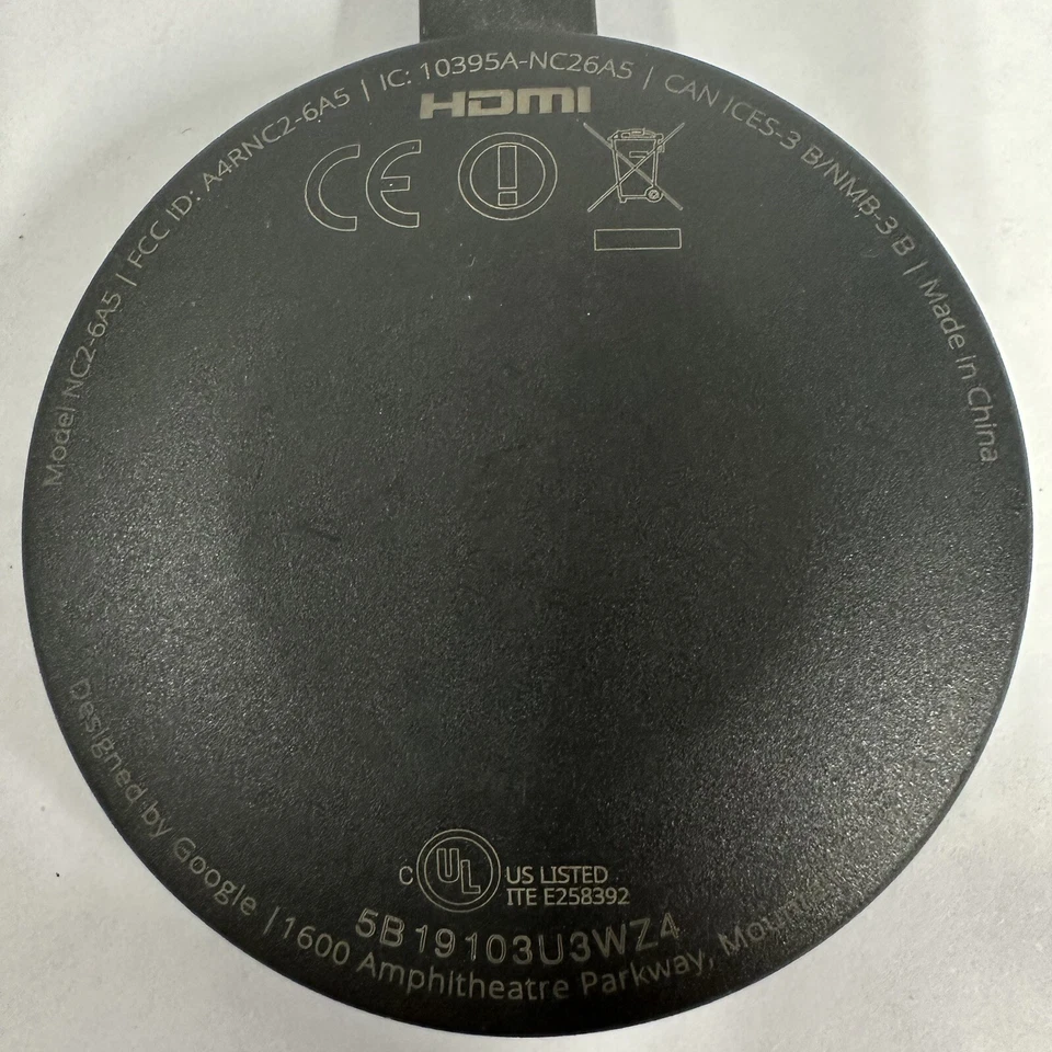 Google Chromecast HDMI Media Streamer Model NC2-6A5 - Image 3 of 4