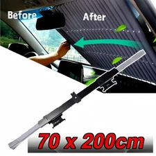 27" Retractable Car Windshield Sun Shade Foldable Visor Cover Block Front Window