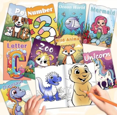Kinder Malbücher Lebendige Cartoon Designs Kinder Spaß Aktivität Lernen