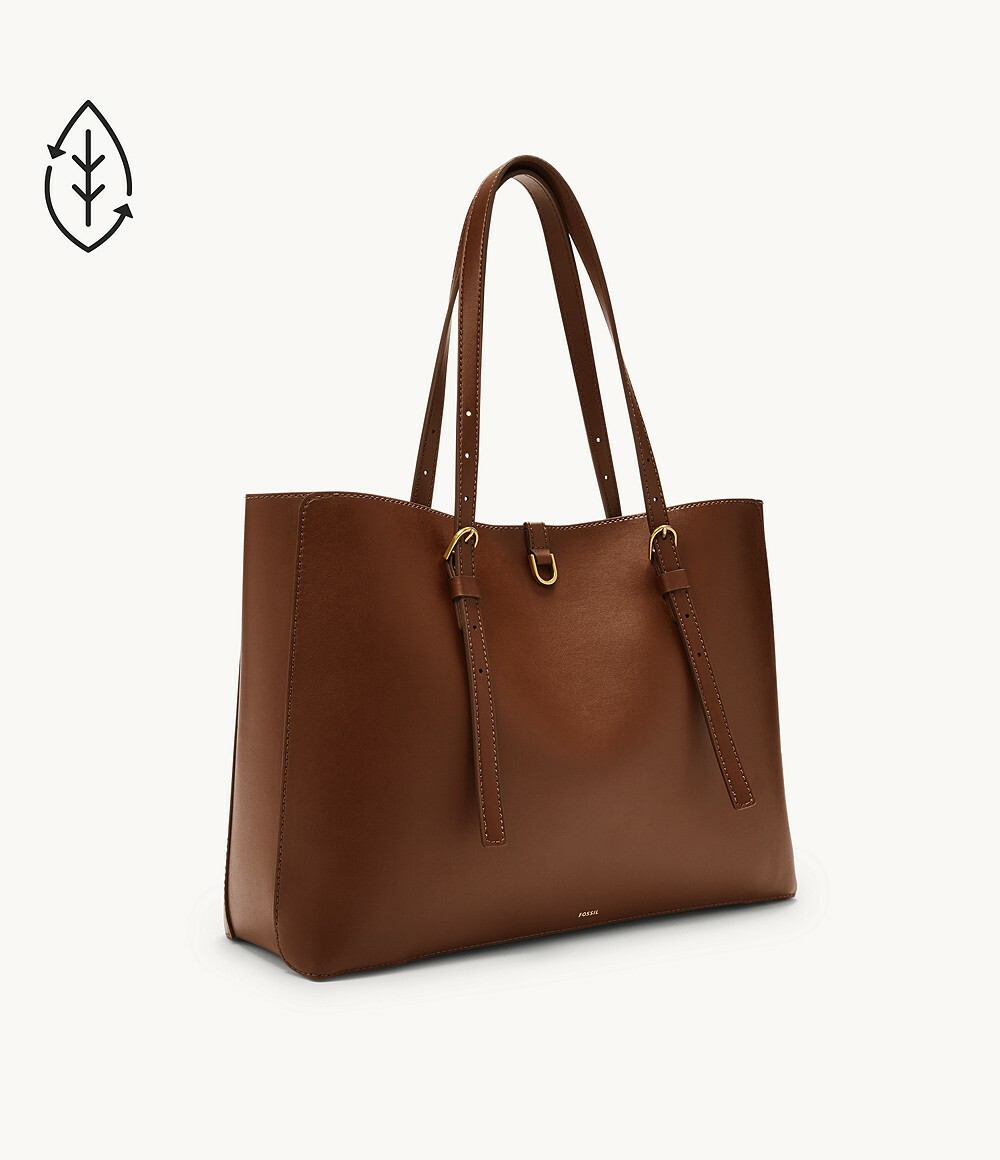 Fossil Women's Kier Cactus Leather Tote - Brown