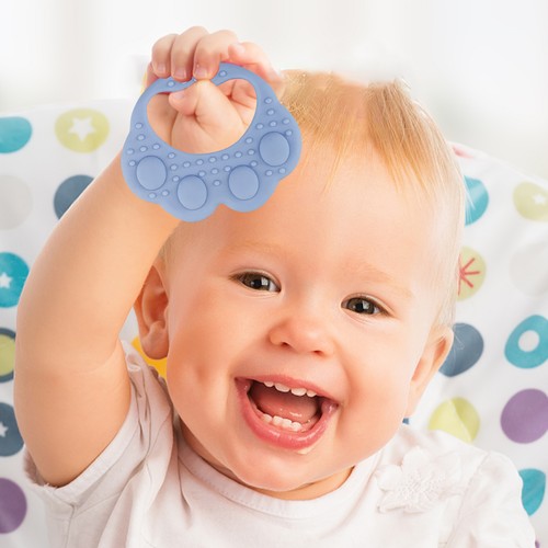 Baby Toddler Teether Soft Silicone Dog Paw Shape Baby Teethers Food-Grade - Picture 5 of 16