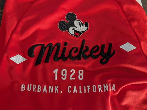 Disney Mickey 1928 Kids Red Track Jacket Size 5–6 Full Zip Pre-Owned - Picture 7 of 7