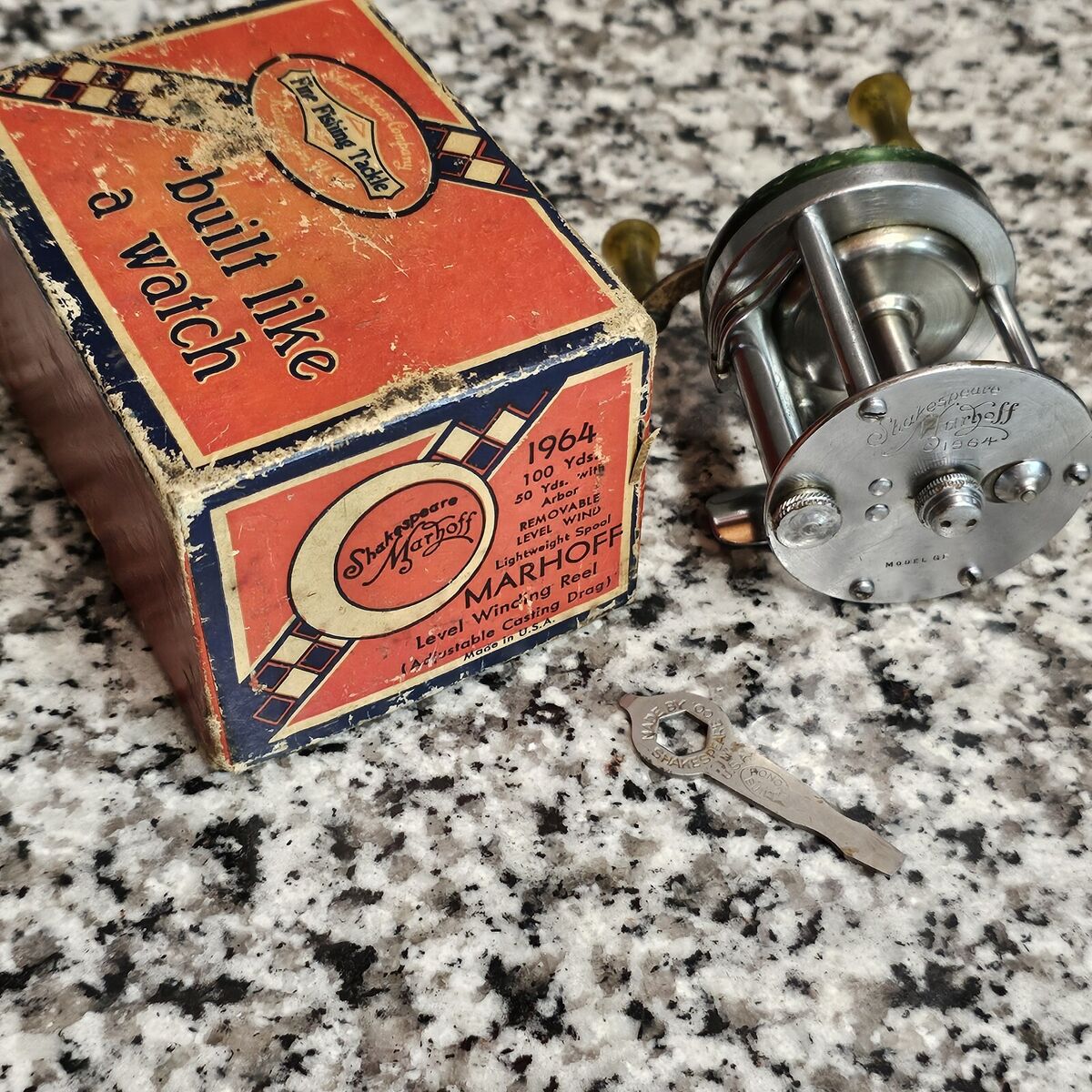 vintage shakespeare Marhoff 1964 old reel USA バス vintage shakespeare Marhoff 1964 old reel USA バス