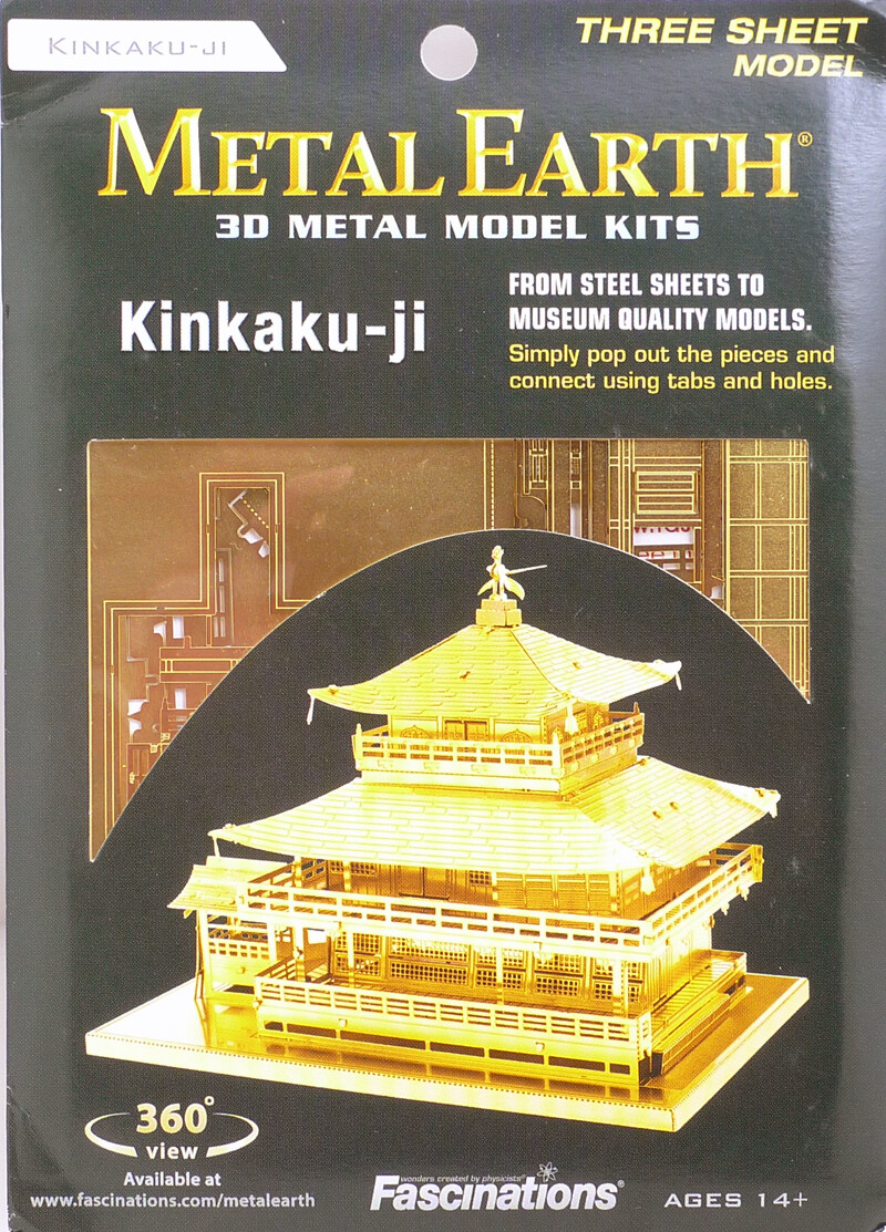 kinjo unique 一点もの Metal Earth Kinkaku-ji Gold 3D Metal Model + Tweezer 010909
