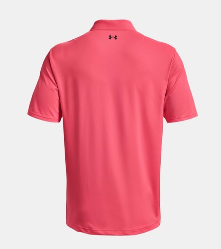 UNDER ARMOUR Mens UA Performance GOLF POLO Breathable SHIRT~UPF30~Med~PINK~Loose - Picture 6 of 14