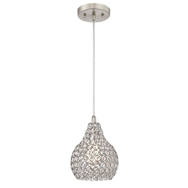 Moderne Esszimmer Pendelleuchte Kelcie Nickel Glamour HäNge Lampe E27 Innenlampe-image