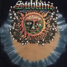 Sublime Rock T-Shirt Spencer’s HTF Graphic Navy White Stitch Grunge Rock