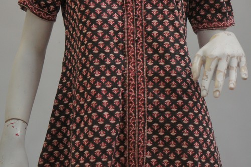 Vintage 70s Indian Block print Dress - Picture 5 of 9