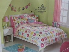 7 pc Circo Peace Girl Collection Full Comforter, Shams & Sheet Bedding Set NIP