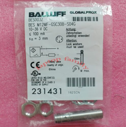 1PC NEW BALLUFF BES M12MF-GSC30B-S04G Peoximity Switch ZS - Picture 1 of 1