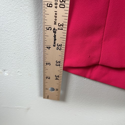 Zara Pants Women Large Trouser Side Zip Wide Leg Flat front Barbie Hot pink - Picture 13 of 17