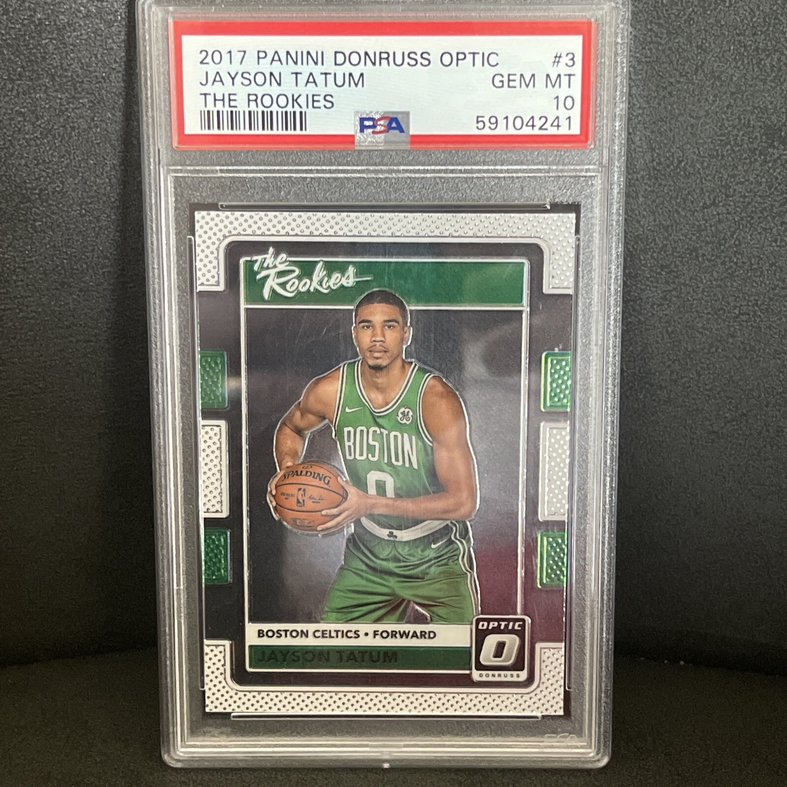 2017-18 Donruss Optic The Rookies  #3 Jayson Tatum Celtics RC PSA 10 GEM MINT