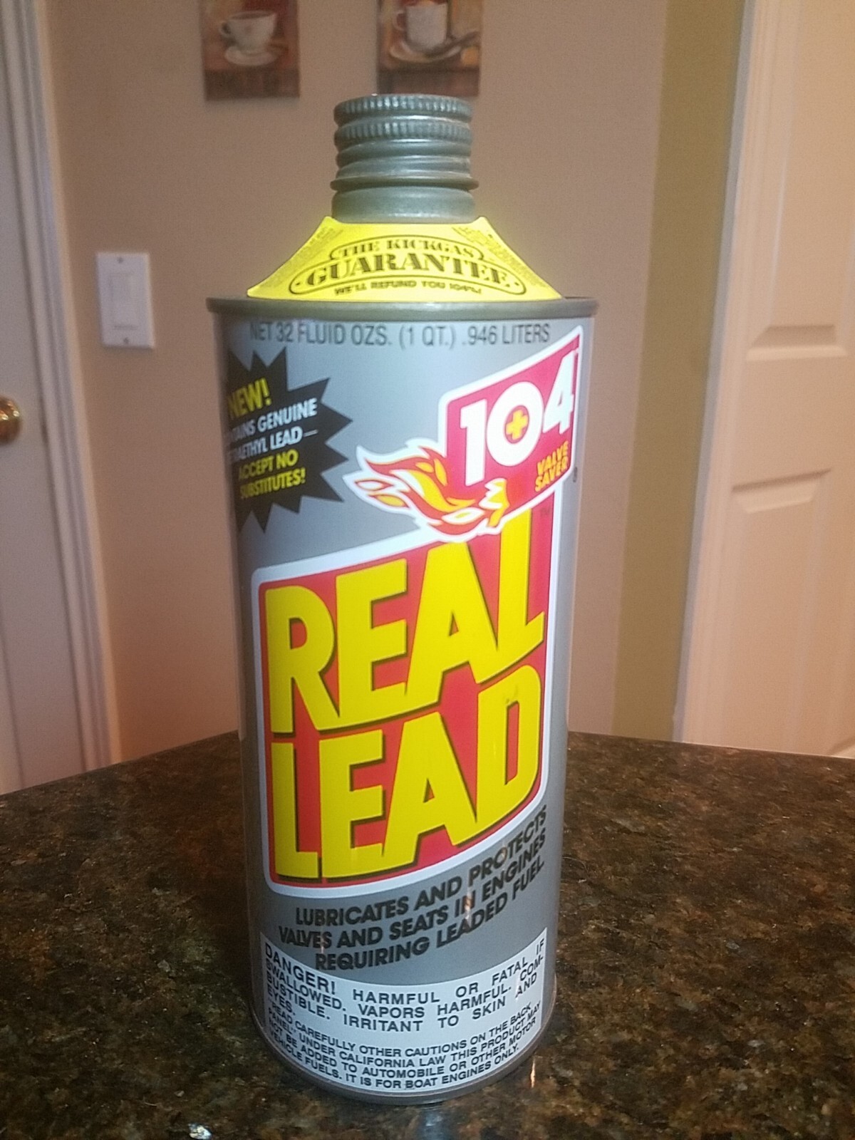 REAL LEAD + 104 Octane Boost Fuel Concentrate VTG NOS FULL CAN