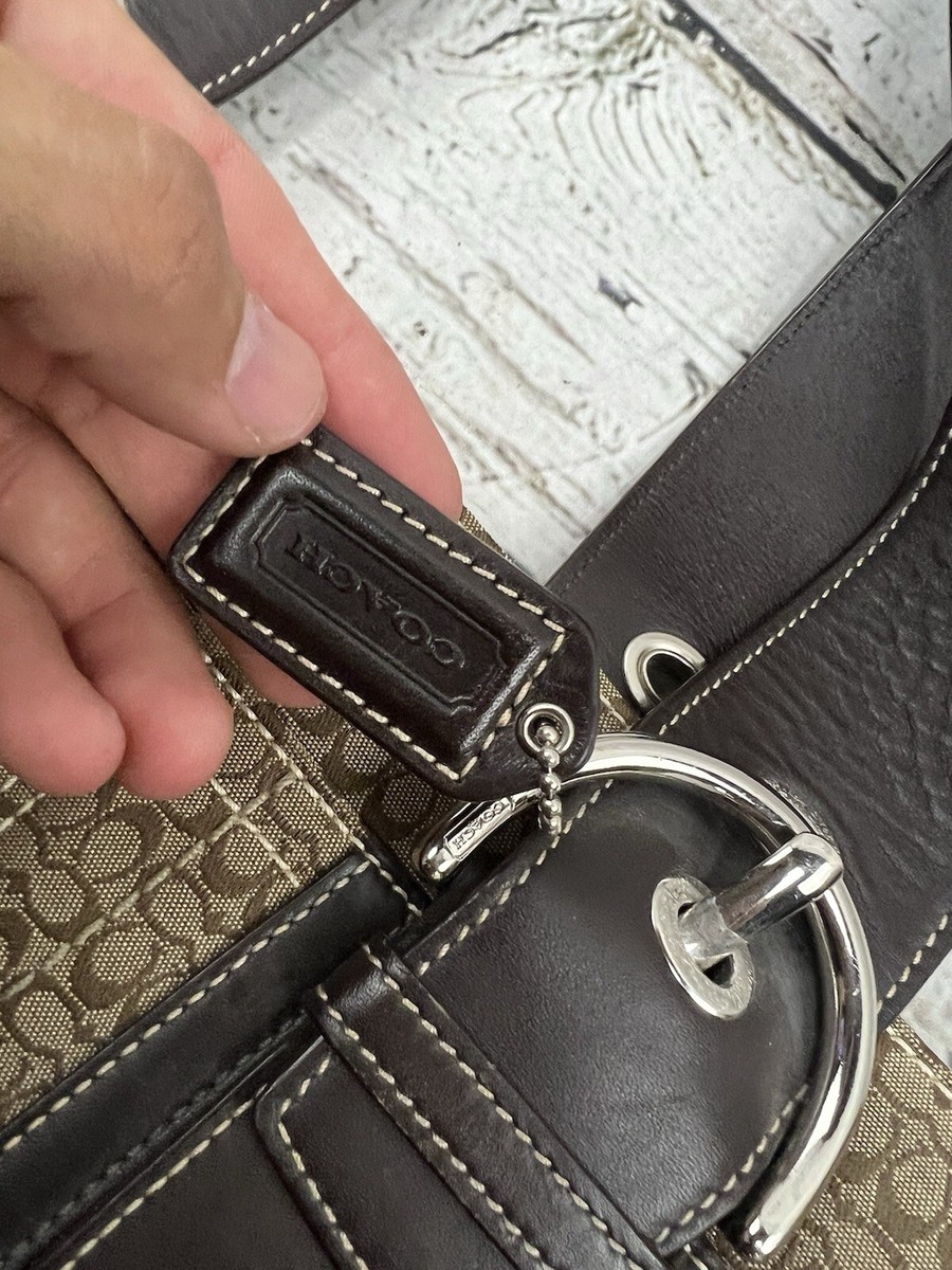 VTG Coach Jacquard Soho Signature Brown Suede Shoulder Bag VTG Coach Jacquard Soho Signature Brown Suede Shoulder Bag