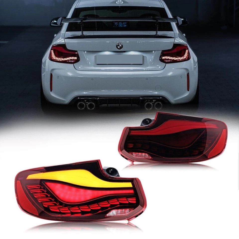 Luces traseras rojas con animación LED GTS para BMW Serie 2 2014-2021 M2 M235i M240i Foto 2 de 4