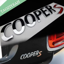 ABS Chrome Red For Mini Cooper S Emblem Decal Badge Trunk Tailgate Rear Sticker