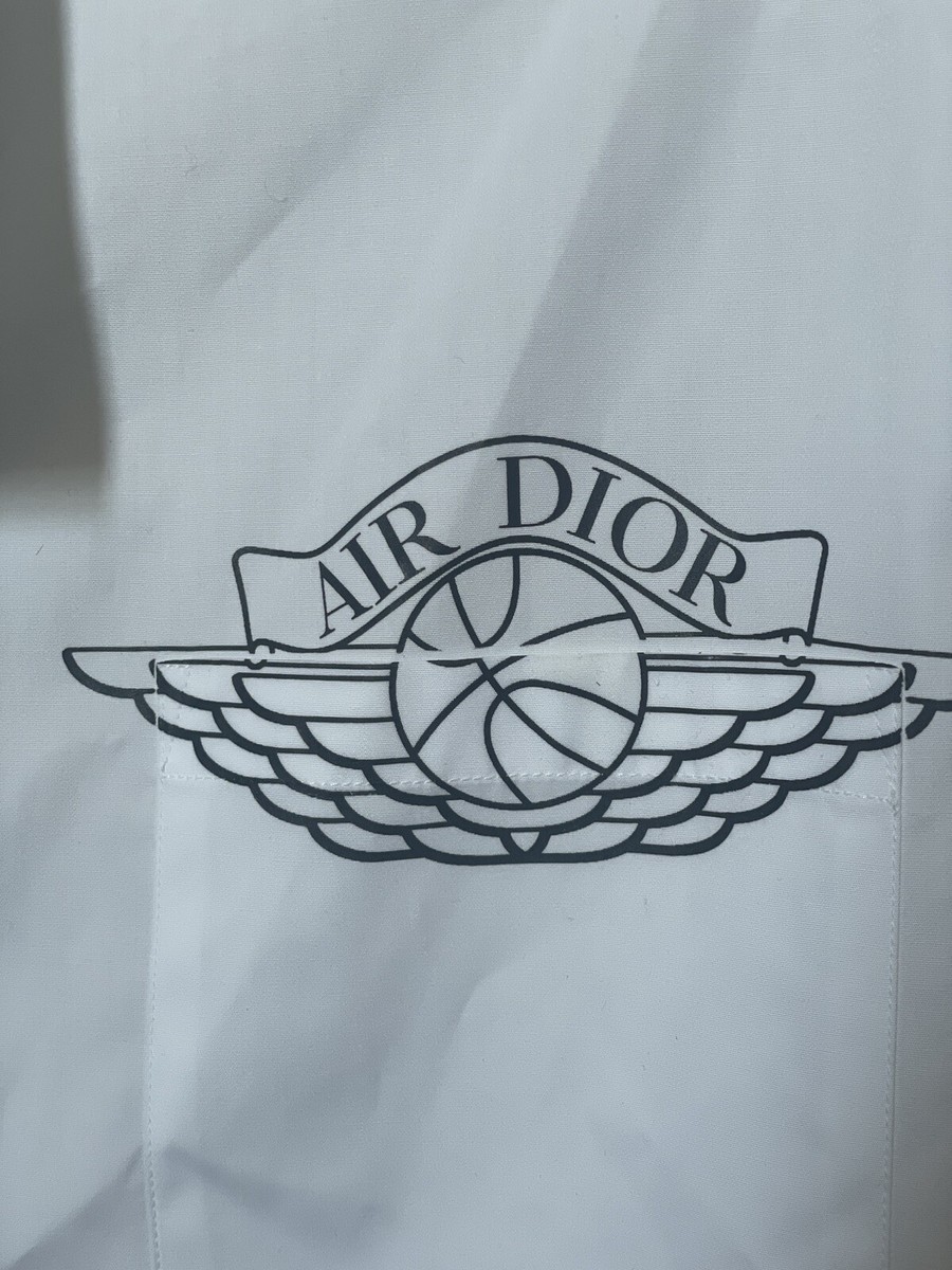 ナイキDior m.wovenシャツ 未使用 DIOR × NIKE AIR DIOR M.Woven Shirt サイズ40 ネイビー