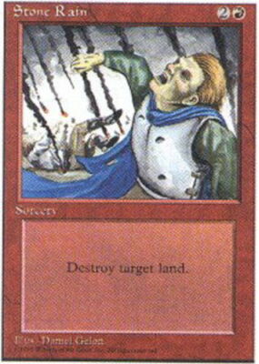 Stone Rain x4 - 4th Edition - Moderate Play, English - 4th Edition