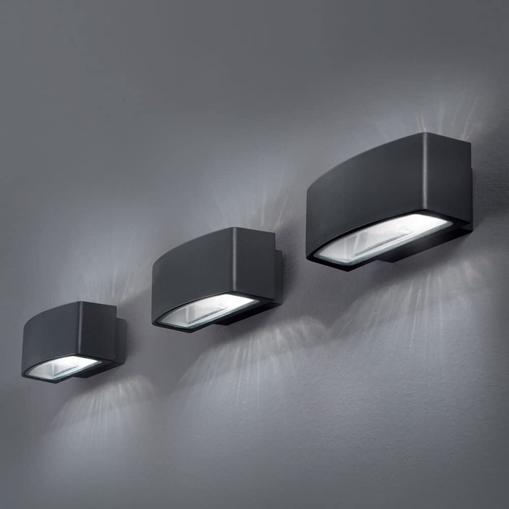 DAWALIGHT 2 Pezzi Applique Da Parete LED 12W 3000K Bianco Caldo Lampada A Muro Da Esterno IP65 Impermeabile Lampada Con Da Parete Angolo Del Fascio Regolabile,Alluminio, Nero - Foto 2