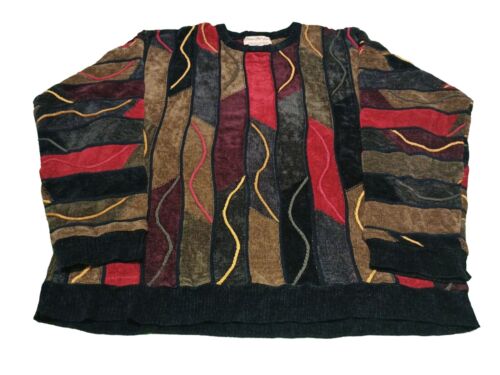 Vintage Coogi Style Sweater Men's Pullover Crewneck Cosby Biggie Jumper Size XXL - Picture 2 of 7
