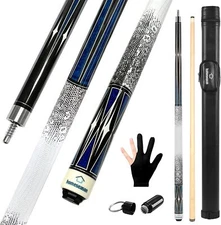 Taco De Billar Profesional 58" Arce Canadiense, Empuñadura 3D, Punta 13mm