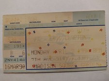 Eric Clapton Madison Square Garden April 2nd 1990 Ticket stub