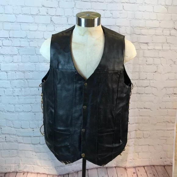 Event leather shop motorcycle vest