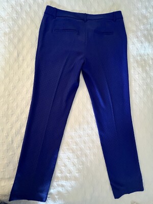 Mohito, women's classic trousers, deep blue with small polka dots, size 6(S)