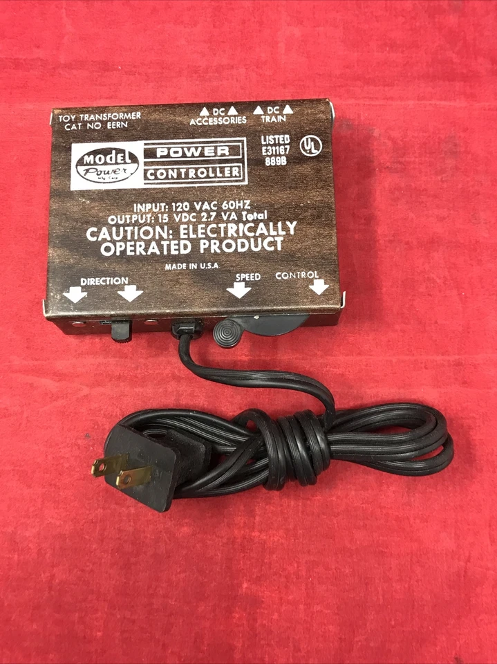 Vintage Model Train Power Transformer HO N Scale EERN Controller 120 Vac 15 VDC - Image 2 of 4